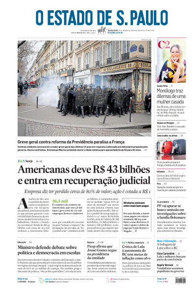 Estadão - Edição de 20 de Janeiro de 2023