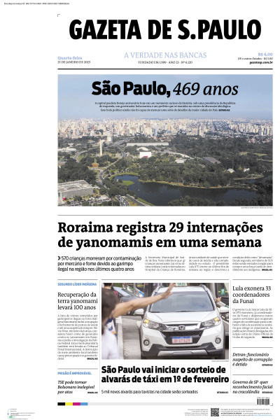 Gazeta de S. Paulo - Edição de 25 de Janeiro de 2023