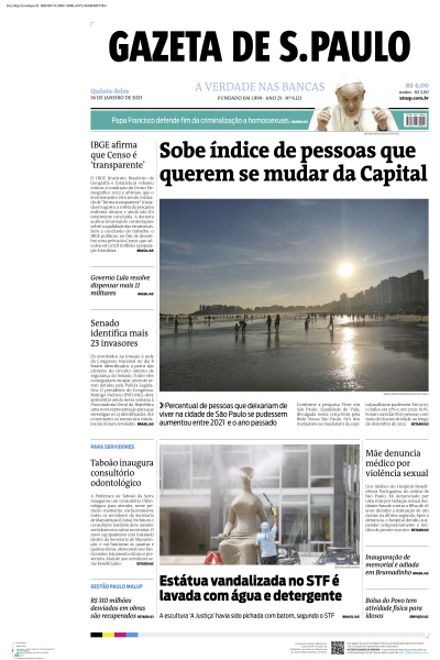 Gazeta de S. Paulo - Edição de 26 de Janeiro de 2023