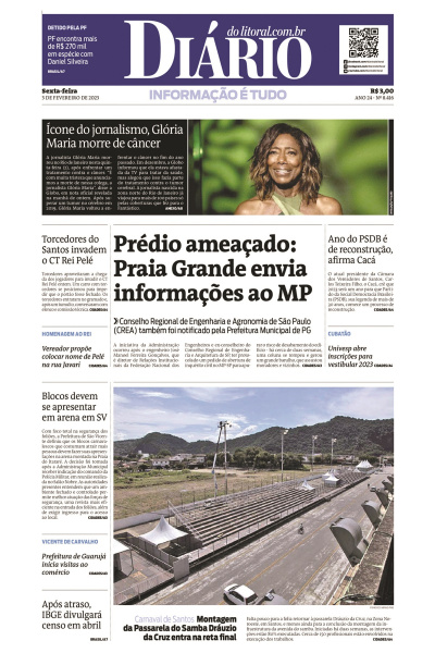 Diário do Litoral – Edição de 3 de fevereiro de 2023