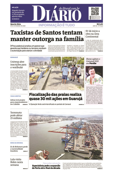 Diário do Litoral – Edição de 08 de fevereiro de 2023