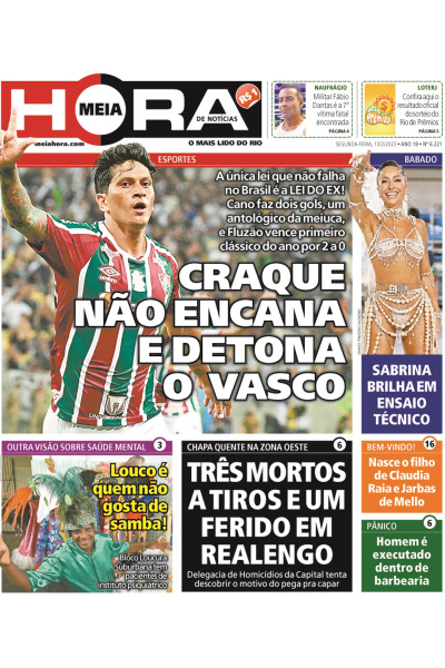 Meia Hora - Edição de 13 de fevereiro de 2023