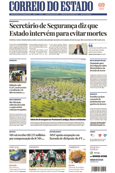 Correio do Estado - Edição de 11 e 12 de março de 2023