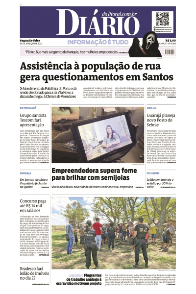 Diário do Litoral – Edição de 13 de março de 2023
