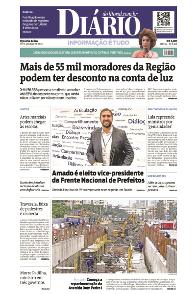 Diário do Litoral – Edição de 15 de março de 2023