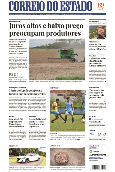 Correio do Estado - Edição de 25 e 26 de março de 2023