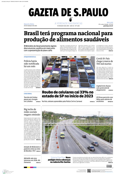Gazeta de S. Paulo - Edição de 29 de Março de 2023