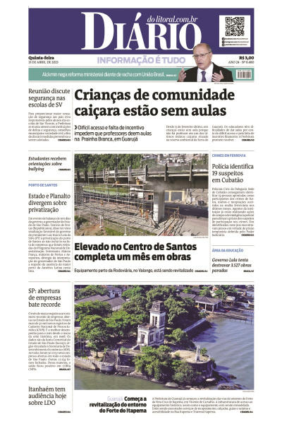 Diário do Litoral – Edição de 13 de abril de 2023