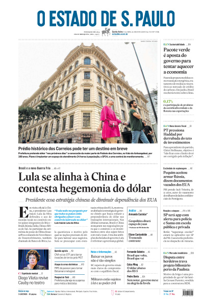 Estadão - Edição de 14 de Abril de 2023