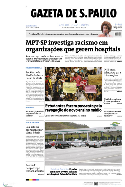 Gazeta de S. Paulo - Edição de 20 de Abril de 2023