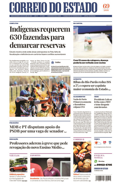 Correio do Estado - Edição de 22 e 23 de abril de 2023