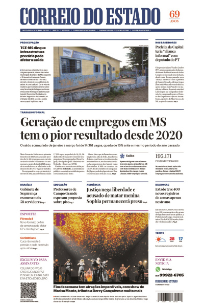 Correio do Estado - Edição de 28 de abril de 2023