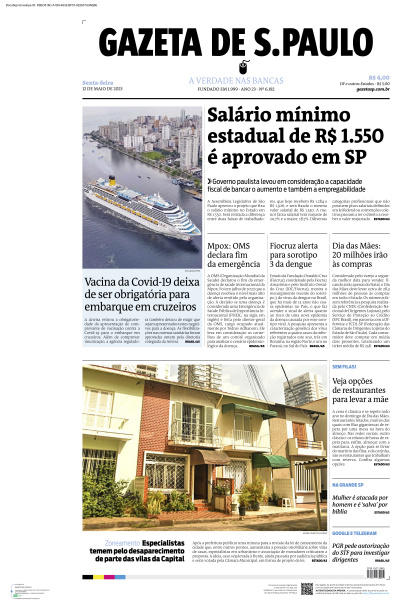 Gazeta de S. Paulo - Edição de 12 de Maio de 2023
