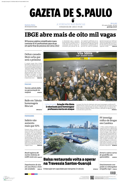 Gazeta de S. Paulo - Edição de 18 de Maio de 2023
