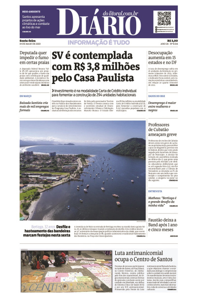 Diário do Litoral – Edição de 19 de maio de 2023