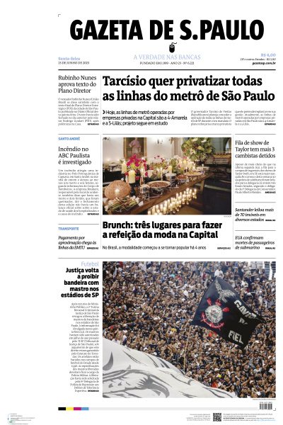 Gazeta de S. Paulo - Edição de 23 de Junho de 2023