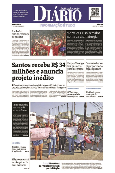 Diário do Litoral – Edição de 07 de julho de 2023