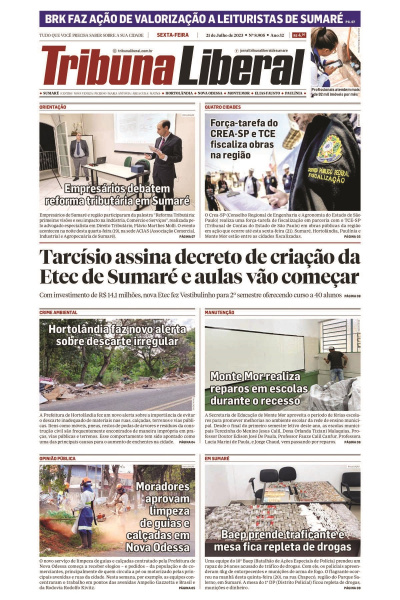Tribuna Liberal - Edição de 21 de julho de 2023