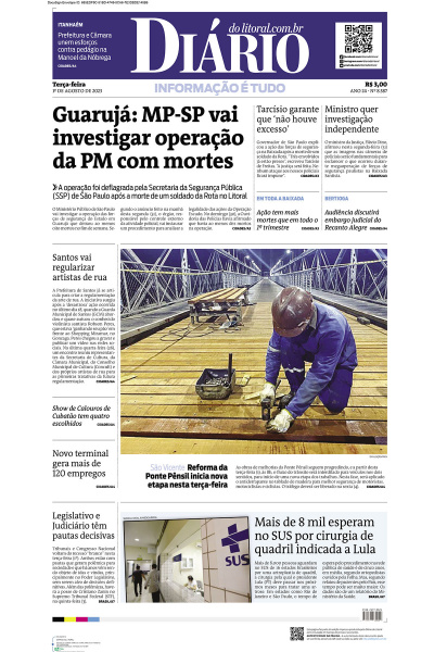 Diário do Litoral – Edição de 01 de agosto de 2023