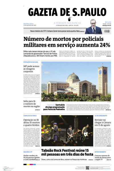 Gazeta de S. Paulo - Edição de 03 de Agosto de 2023