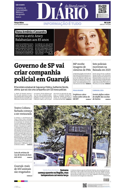 Diário do Litoral – Edição de 08 de agosto de 2023