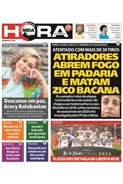 Meia Hora - Edição de 08 de agosto de 2023