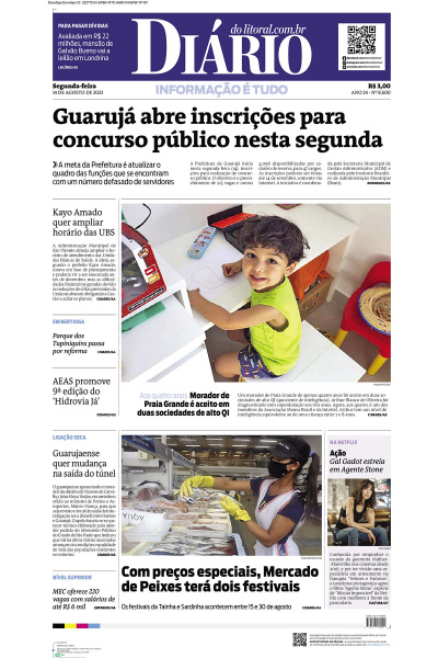 Diário do Litoral – Edição de 14 de agosto de 2023