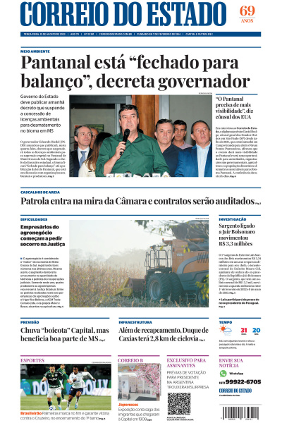 Correio do Estado - Edição de 15 de agosto de 2023