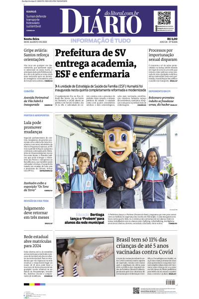 Diário do Litoral – Edição de 18 de agosto de 2023