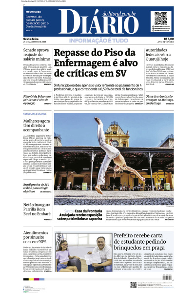 Diário do Litoral – Edição de 25 de agosto de 2023