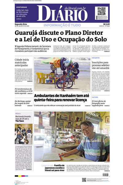 Diário do Litoral – Edição de 28 de agosto de 2023