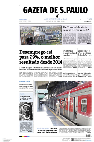 Gazeta de S. Paulo - Edição de 01 de Setembro de 2023