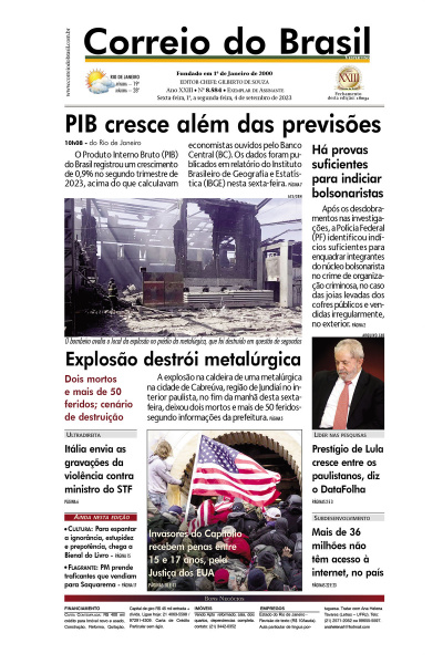 Correio do Brasil – Edição de 01 a 04 de Setembro de 2023