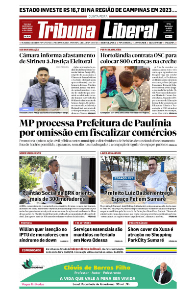 Tribuna Liberal - Edição de 07 de Setembro de 2023