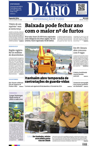 Diário do Litoral – Edição de 11 de Setembro de 2023