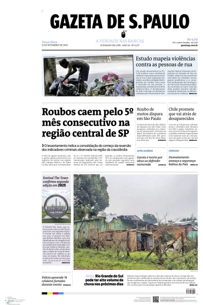 Gazeta de S. Paulo - Edição de 12 de Setembro de 2023