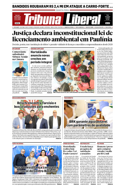 Tribuna Liberal - Edição de 13 de Setembro de 2023