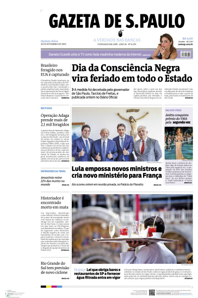 Gazeta de S. Paulo - Edição de 14 de Setembro de 2023