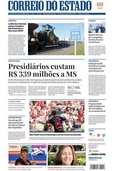 Correio do Estado - Edição de 18 de Setembro de 2023
