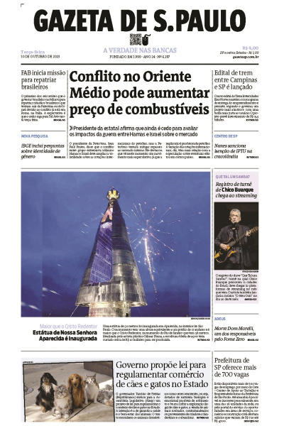 Gazeta de S. Paulo – Edição de 10 de Outubro de 2023