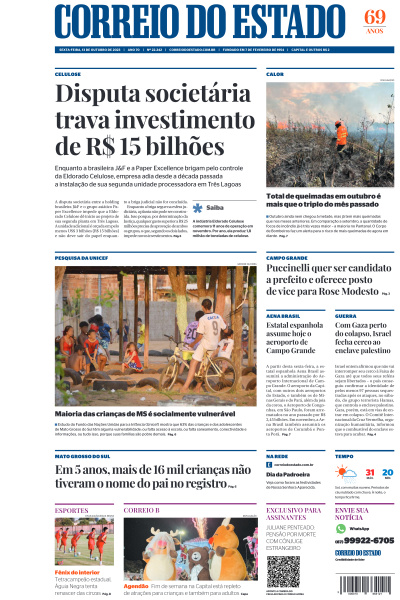 Correio do Estado - Edição de 13 de Outubro de 2023
