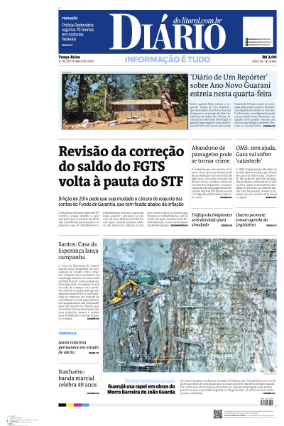 Diário do Litoral - Edição de 17 de Outubro de 2023