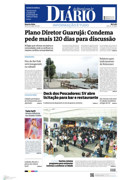 Diário do Litoral - Edição de 18 de Outubro de 2023