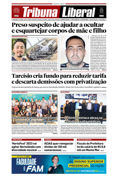 Tribuna Liberal - Edição de 19 de Outubro de 2023