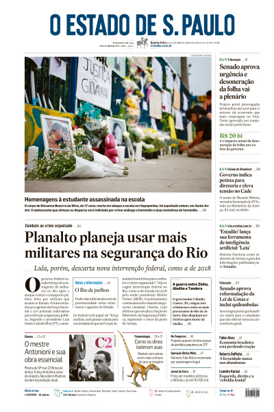 Estadão - Edição de 25 de Outubro de 2023