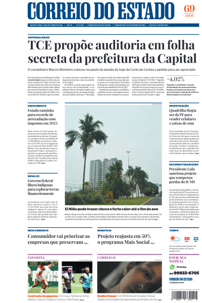 Correio do Estado - Edição de 25 de Outubro de 2023