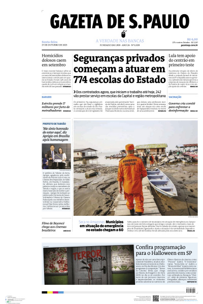 Gazeta de S. Paulo - Edição de 27 de Outubro de 2023