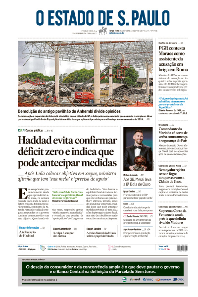 Estadão - Edição de 31 de Outubro de 2023
