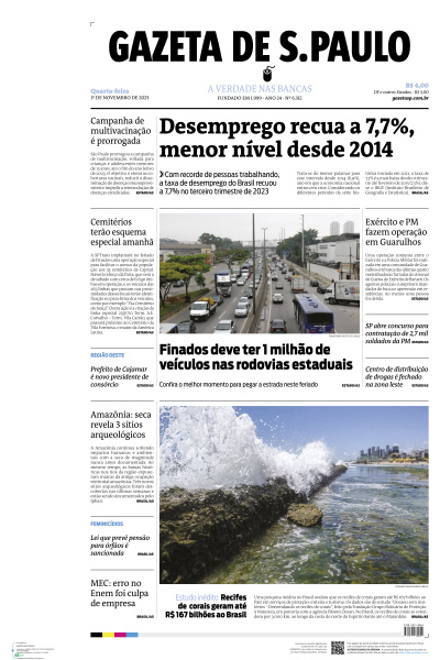 Gazeta de S. Paulo - Edição de 01 de Novembro de 2023