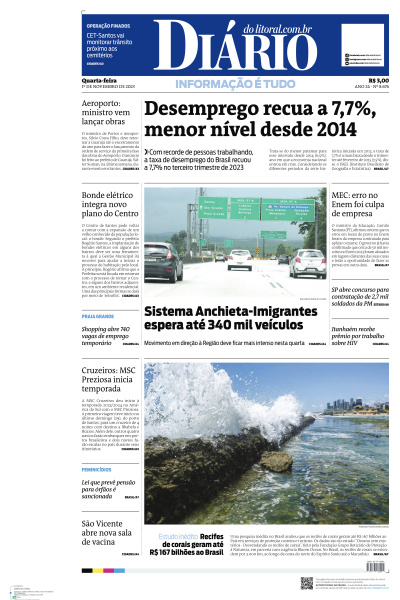 Diário do Litoral - Edição de 01 de Novembro de 2023